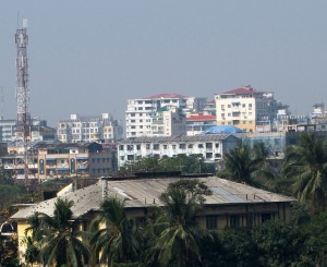 Telecommunications Tower Yangon Myanmar. Image David DuByne