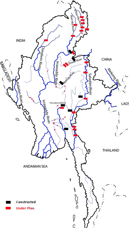 A list of China and Thailand hydropower projects in Myanmar - Official ...