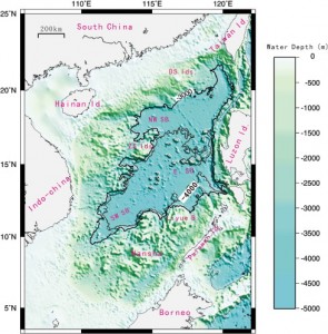 South China Sea water depth