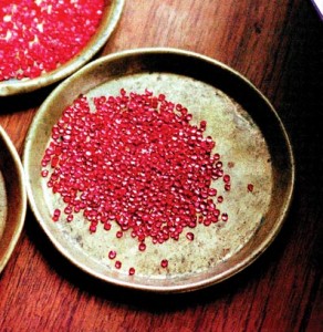 Myanmar Rubies in Sluice Pan