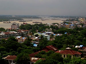 View West side Yangon 15th floor looking west_Image David DuByne 2015